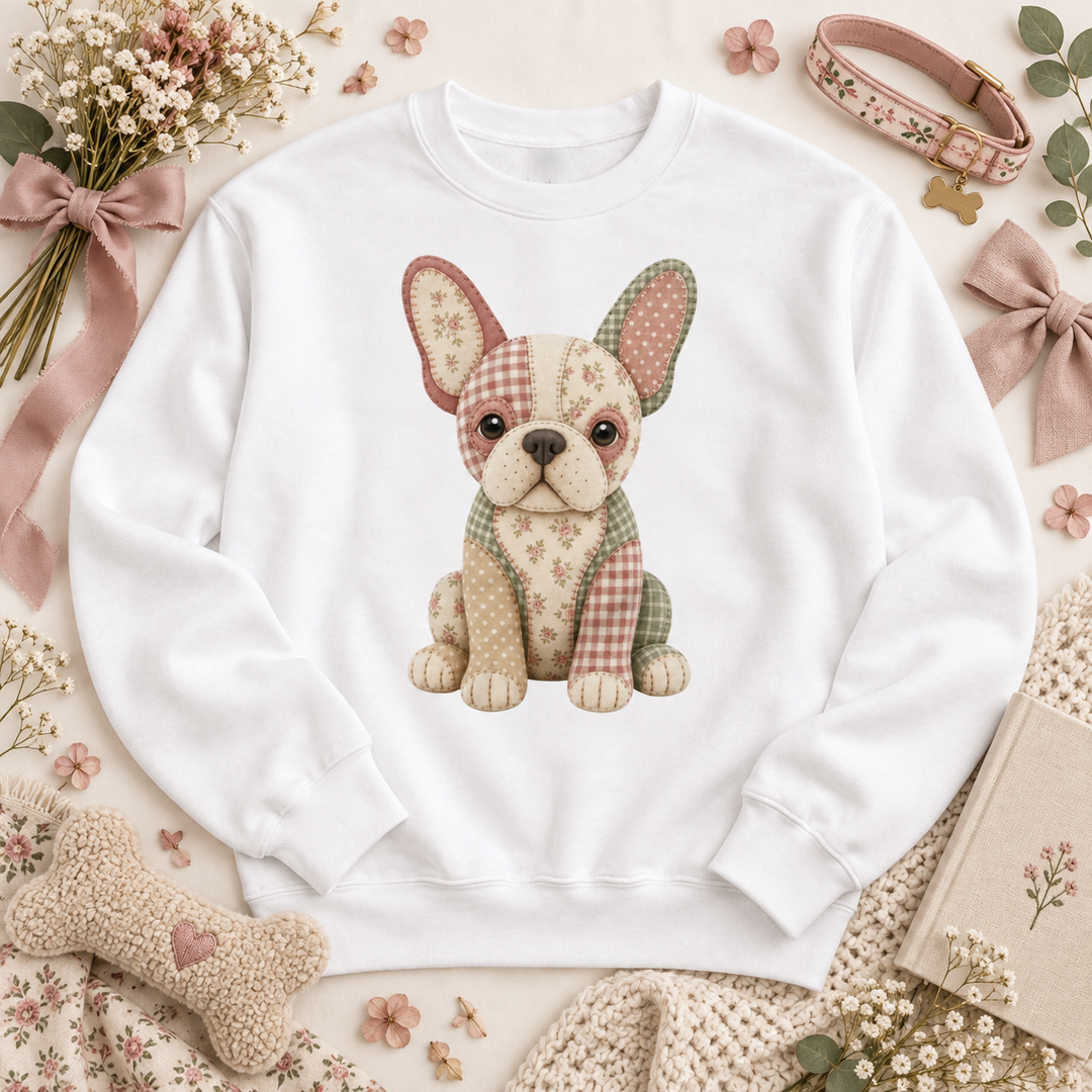 Patchwork French Bulldog Sweatshirt | Gift for French Bulldog Lovers