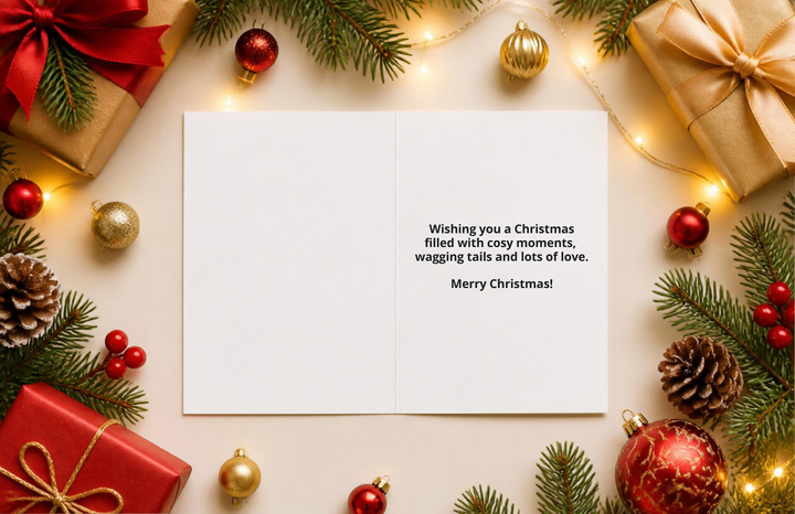 Festive Dog Christmas Card