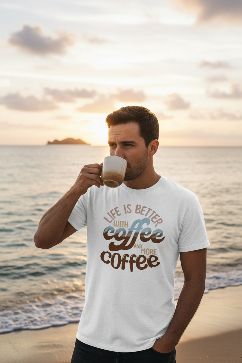 Life Is Better With Coffee and More Coffee Women's T-Shirt