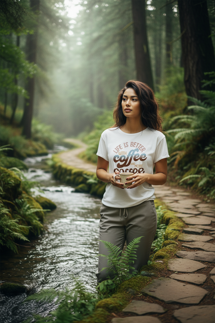 Life Is Better With Coffee and More Coffee Women's T-Shirt