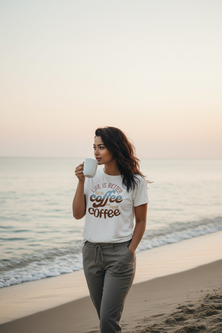Life Is Better With Coffee and More Coffee Women's T-Shirt