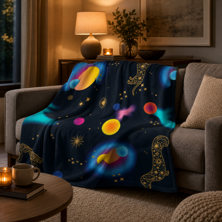 Cosmic Dachshund Throw Blanket | Gift for Dachshund Lovers