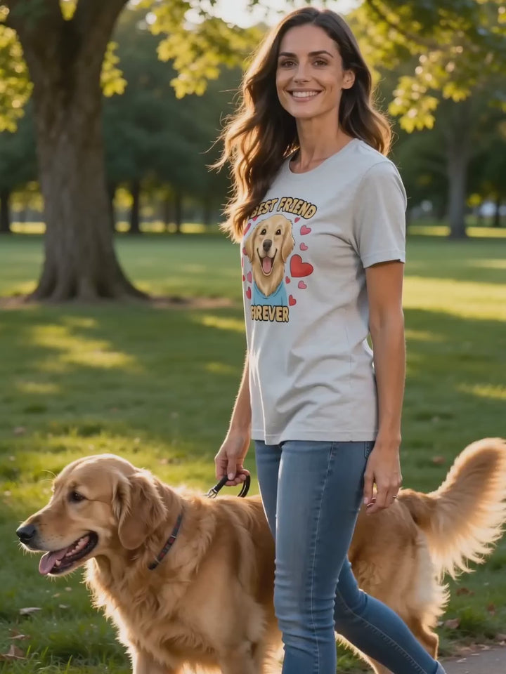 Best Friend Forever - Golden Retriever T-Shirt  |  Dog Lover Gift