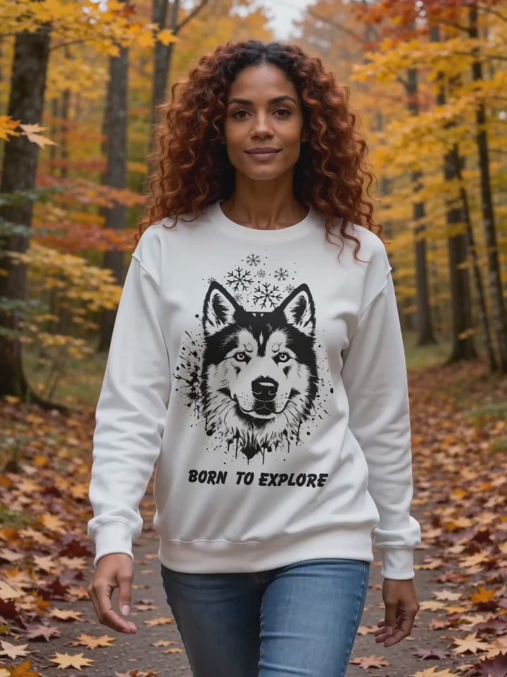 Born to Explore Sweatshirt | Gift for Dog Lovers