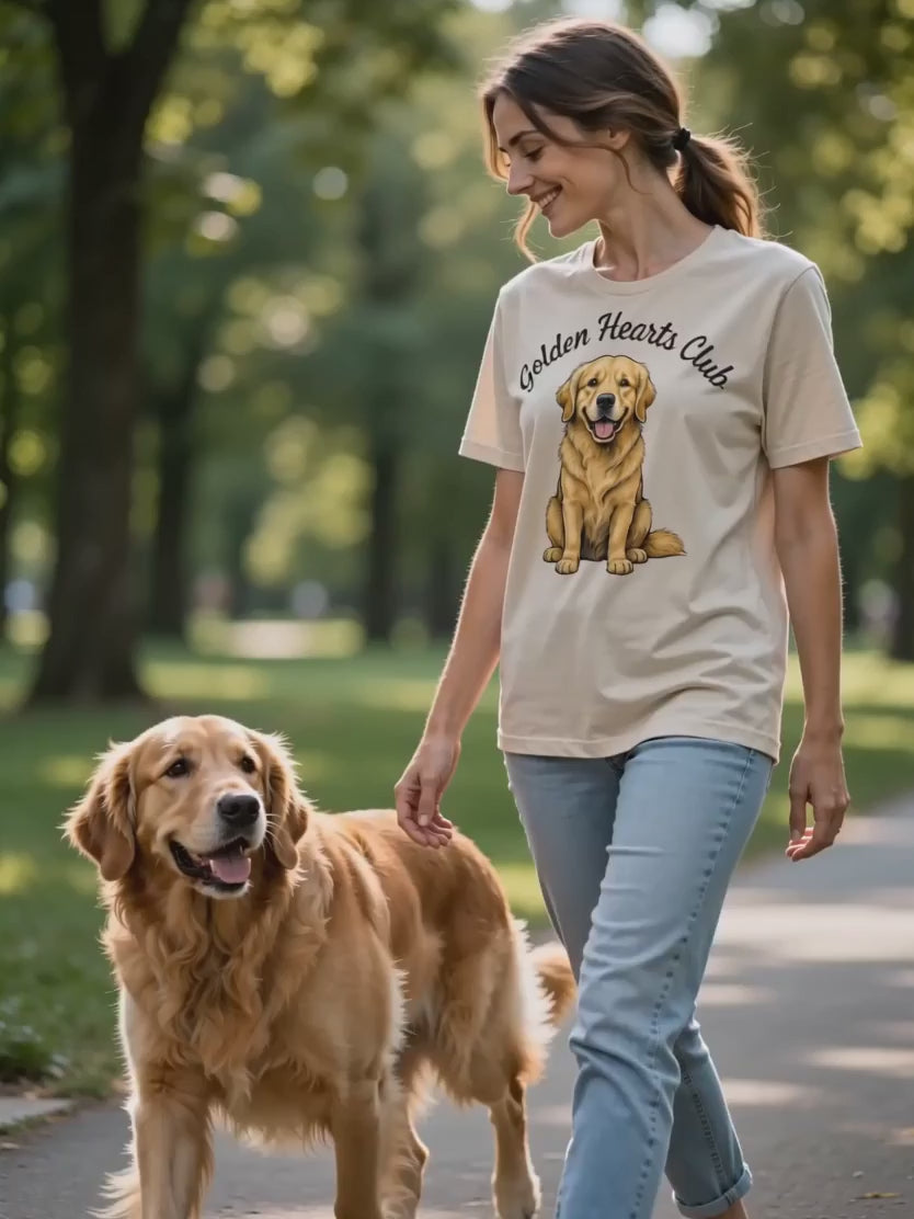 Golden Hearts T-Shirt | Golden Retriever Lover Gift