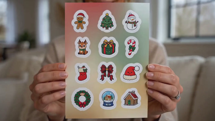 Christmas Sticker Sheet | Festive Stationery Gift