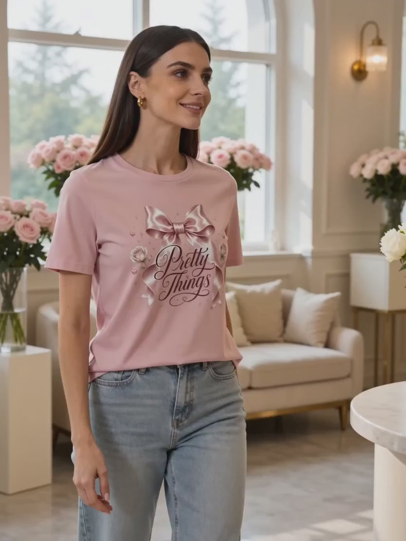 Pretty Things Coquette T-Shirt | Aesthetic Feminine Gift for Women