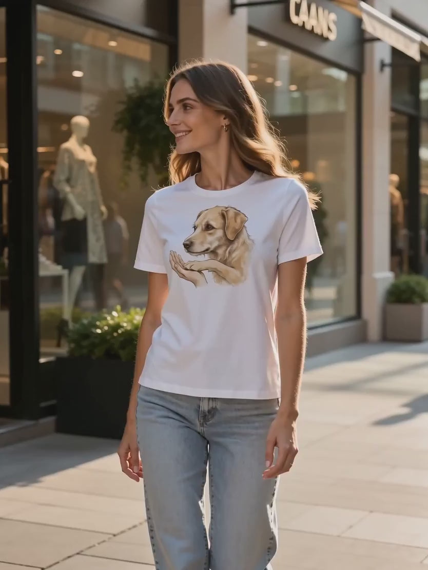 Labrador Trusting Hands Sketch T-Shirt | Dog Lover Gift