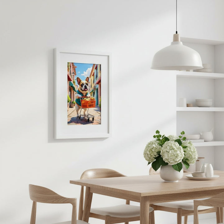 Market Day Adventures - The Cookie Run - French Bulldog Wall Art