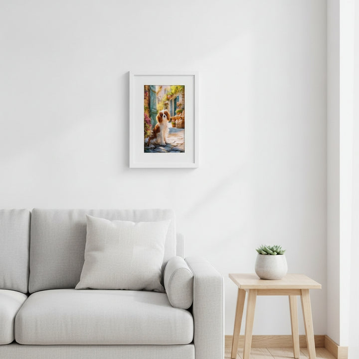 Market Day Adventures - Watching The World Go By - Cavalier King Charles Spaniel Wall Art