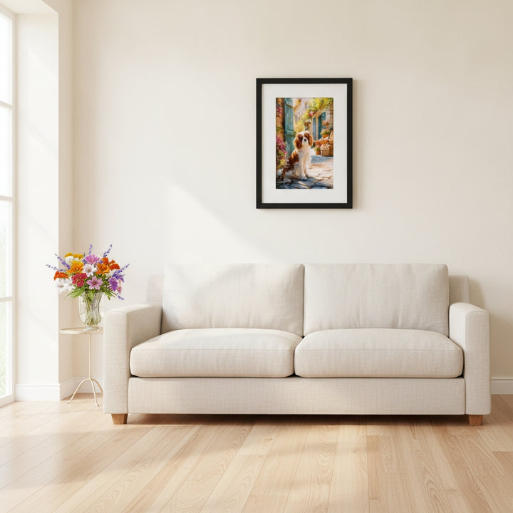 Market Day Adventures - Watching The World Go By - Cavalier King Charles Spaniel Wall Art