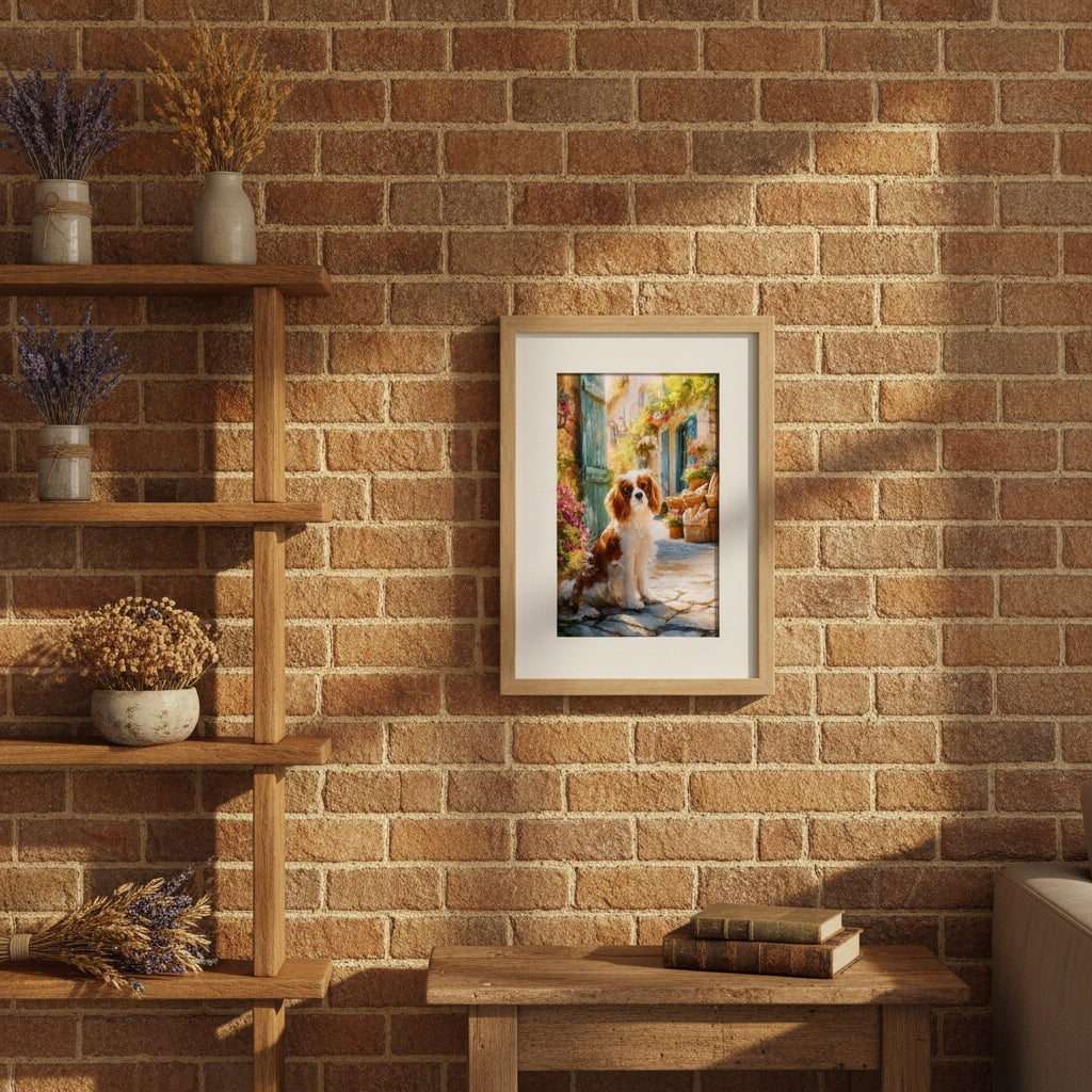 Market Day Adventures - Watching The World Go By - Cavalier King Charles Spaniel Wall Art