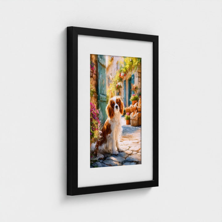 Market Day Adventures - Watching The World Go By - Cavalier King Charles Spaniel Wall Art