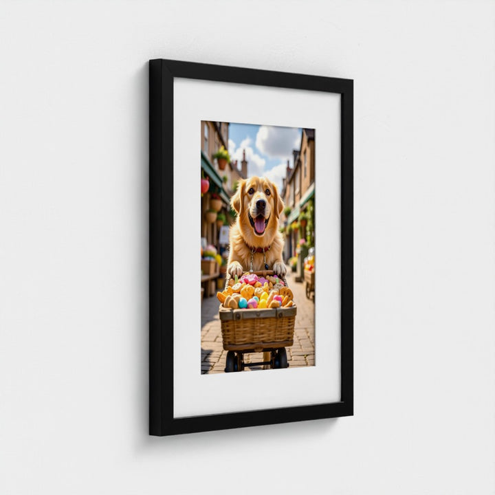 Market Day Adventures - The Treat Run - Golden Retriever Wall Art