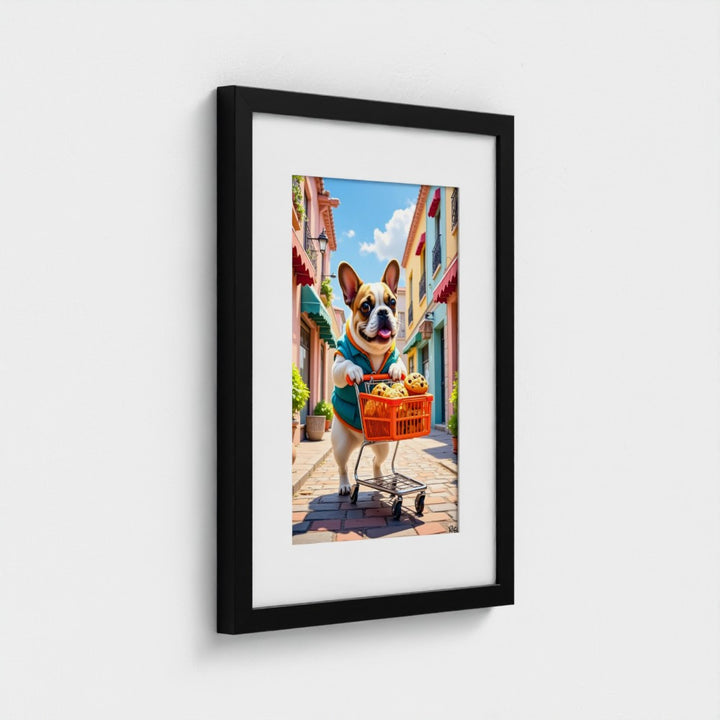 Market Day Adventures - The Cookie Run - French Bulldog Wall Art