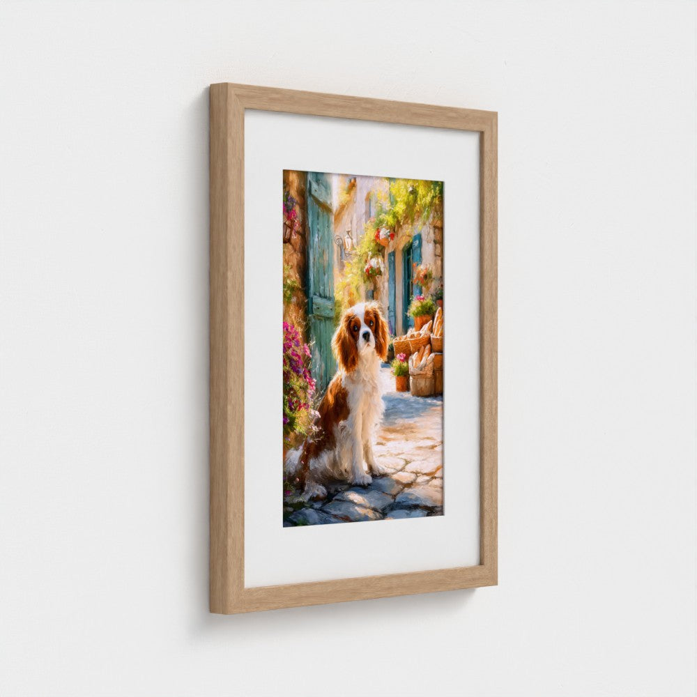 Market Day Adventures - Watching The World Go By - Cavalier King Charles Spaniel Wall Art