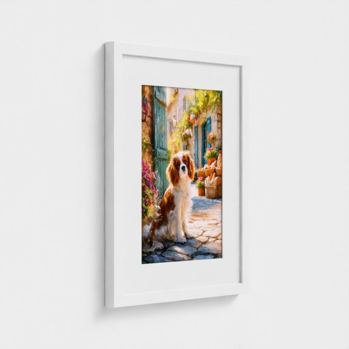 Market Day Adventures - Watching The World Go By - Cavalier King Charles Spaniel Wall Art