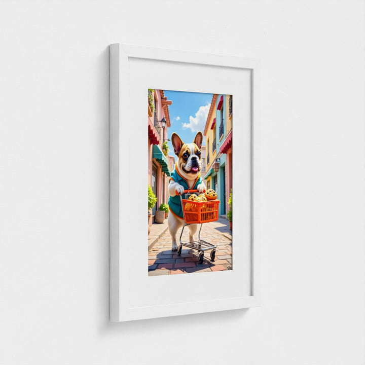 Market Day Adventures - The Cookie Run - French Bulldog Wall Art