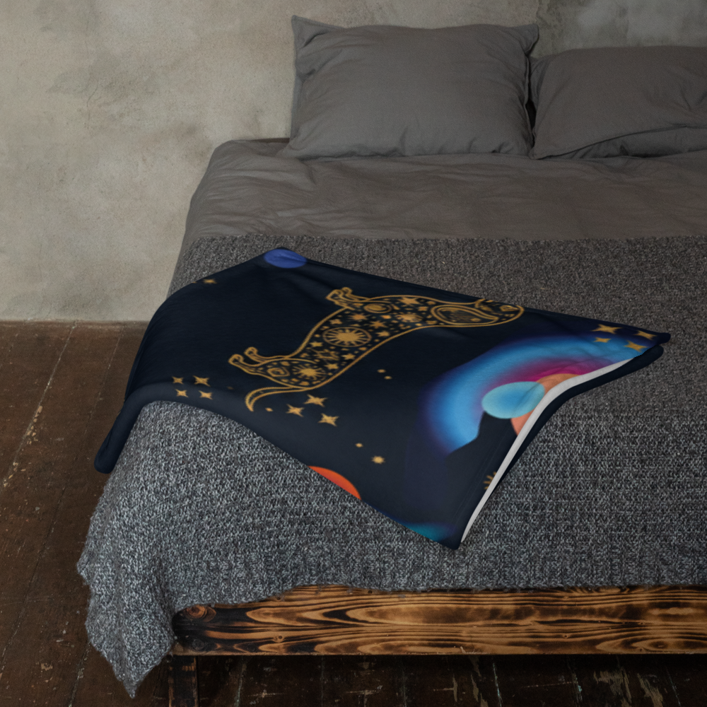 Cosmic Dachshund Throw Blanket | Gift for Dachshund Lovers